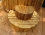 Wooden stair for hot tub