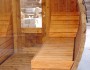 Glass wall sauna